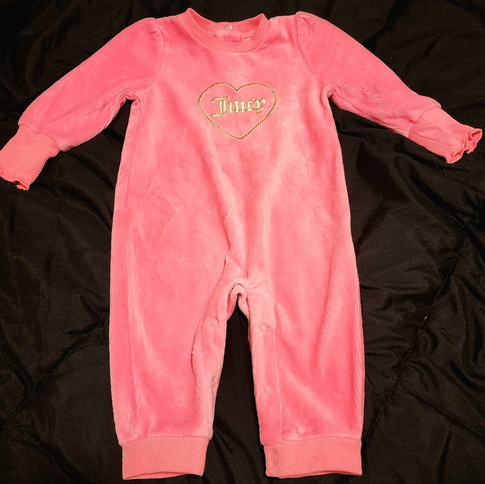 Juicy Couture 6-9M Pink Baby Onesie